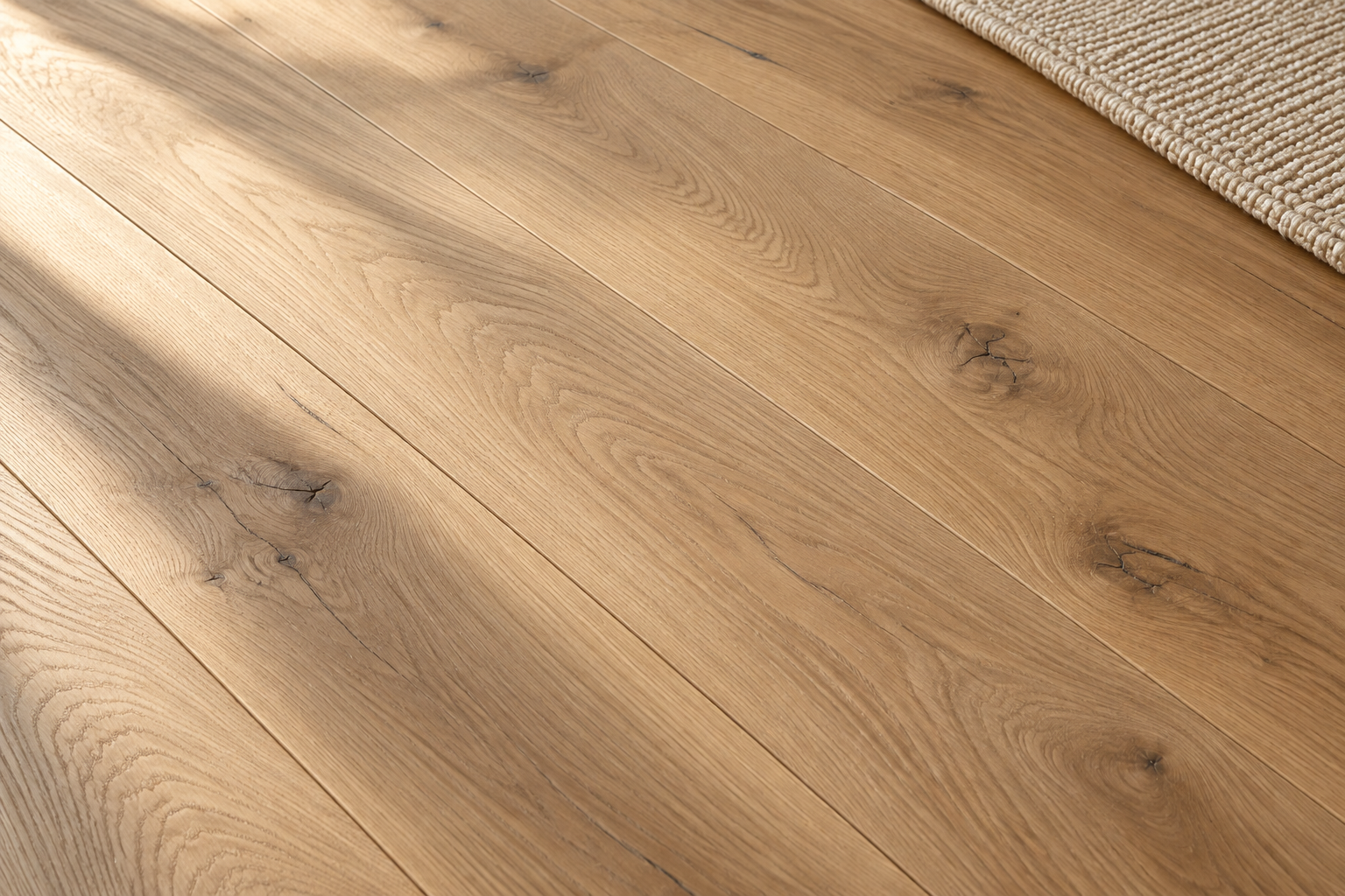 Illustration du veinage d’un parquet en chêne naturel